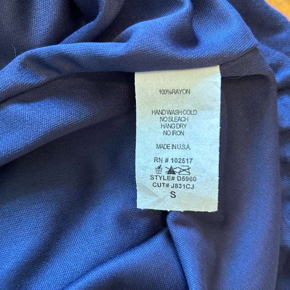 Soprano Deep Blue Dress with Delicate Straps - Picture 9 of 14